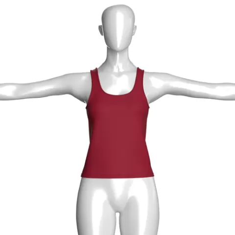 Girls Basic Tank Top - T Pose | Marvelous / Clo3d / obj / fbx