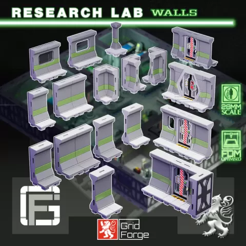 GridForge - Walls - Research Lab by 2nd Dynasty