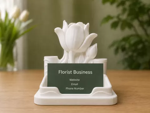 Florist Business Card Holder – Flower Shop Decor