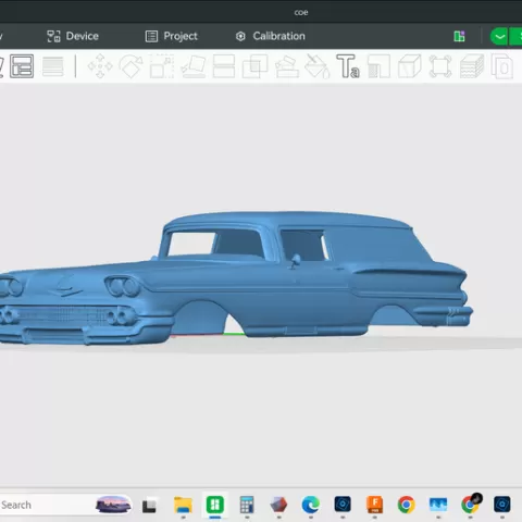 1958 CHEVROLET CHEVY YEOMAN DELRAY WAGON, detailed scale model, hollow shell body, resin, fdm, print, stl file