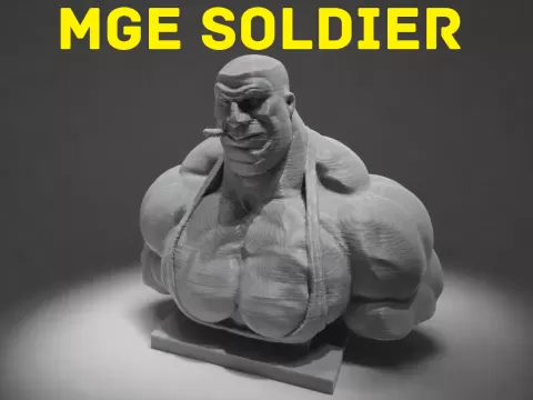 TF2 MGE Soldier Bust / Statue - Team Fortress 2