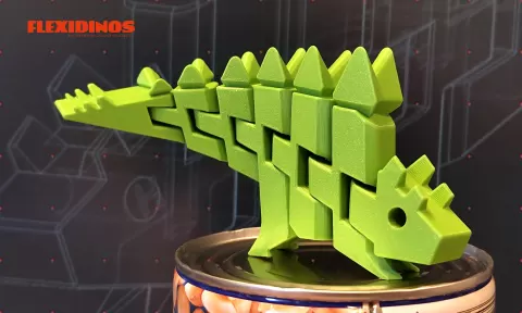 FlexiDinos Günther the flexi Stegosaurus print in place articulated dinosaur