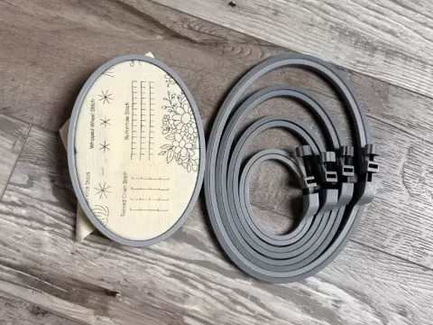 Screw-Free Edge Embroidery Hoop: No snag 4 sizes