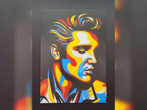 Elvis Pop Art HueForge Print