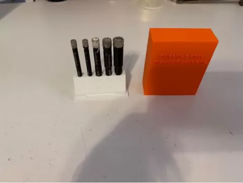 Storage case for the DKIBBITH 5-Piece Diamond Drill Bit Set.
