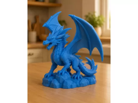 Blue Winged Dragon DND Miniature