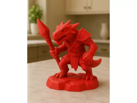 Red Kobold Spearman DND Miniature