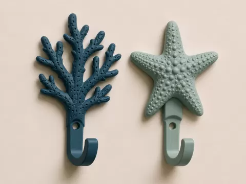 Coastal Ocean Wall Hook Set