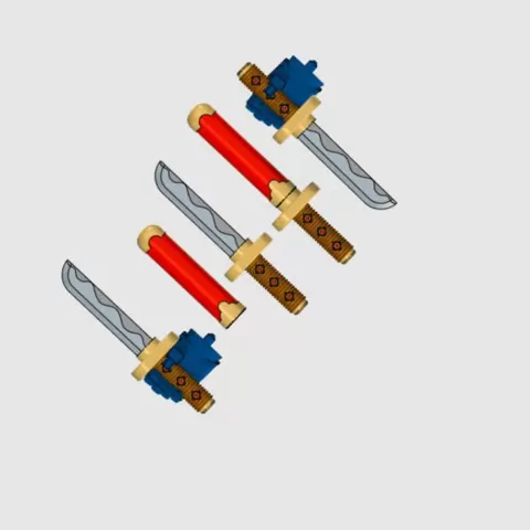 Cyber Samurai Tanto Style Knife Set