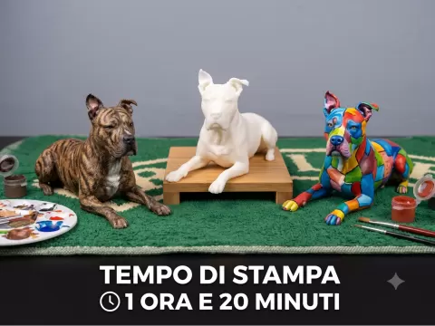 Lying Amstaff Statue - Fast Print (1h 20m)