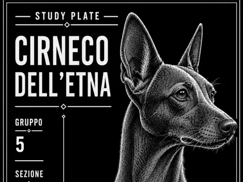 STUDY PLATE -ANIMAL-CIRNECO DELL'ETNA
