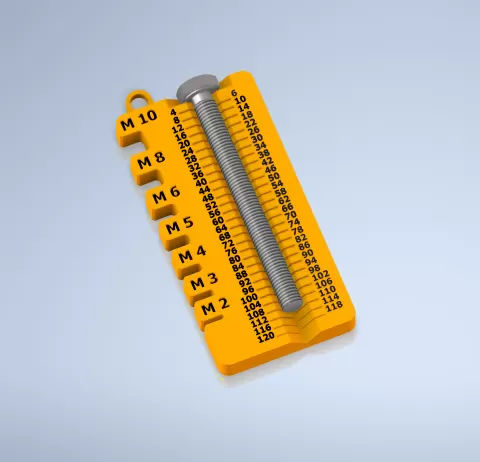 Screw measuring tool, M2-M10, 4-120mm