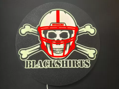 Nebraska Husker Blackshirt Lightbox Sign