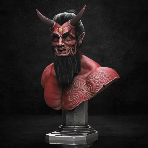 Oni Demon bust (Pre-Supported)