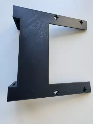 Frameless 64×64 RGB Matrix Desk Stand — Raspberry Pi Chassis for Vinyltron