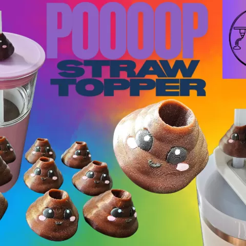 Poooooooooop Straw Topper by Jambaby Designs