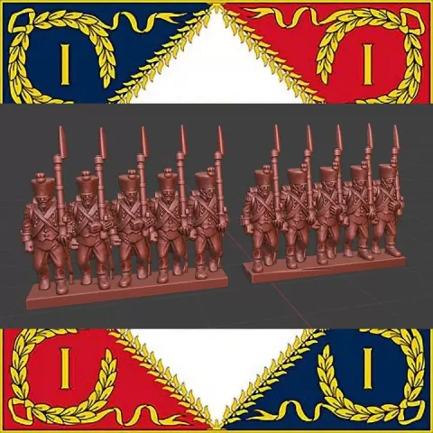Epic Napoleonic French Line infantry campaign dress all elites 1807-12 by MC Miniatures