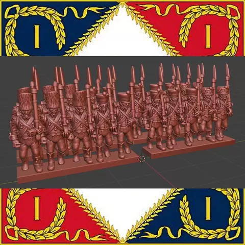 Epic Napoleonic French Light infantry with bearskin and busby 1805-12 by MC Miniatures