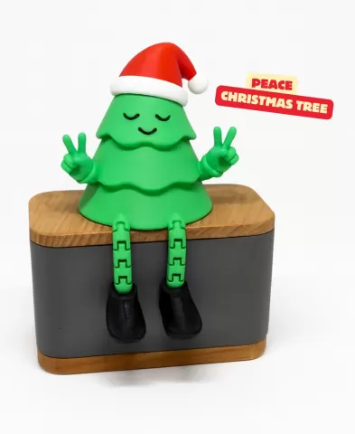 PEACE CHRISTMAS TREE / 3D PRINTABLE HOLIDAY BUDDY / ARTICULATED TOY / CHRISTMAS DECOR / HOMEDECOR