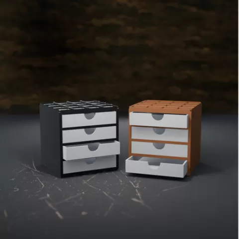 005M Gridfinity Version - 4 Horizontal Drawer