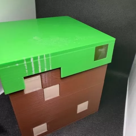 Minecraft-Inspired Multi-Part Storage Cube / Box