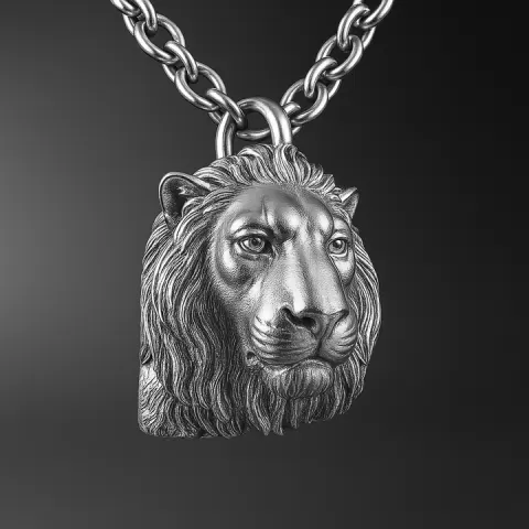 🦁 "Majestic Roar" – Detailed Lion Head Pendant | 3D Printable STL File by muguet