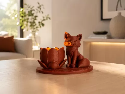 Fox Led Tealight Holder