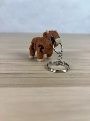 Highland Cow Fidget Keychain
