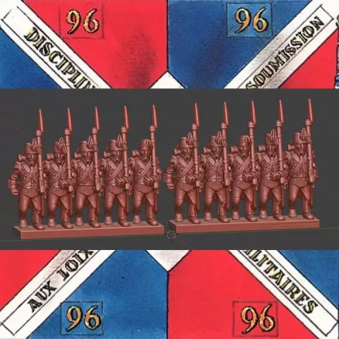 Epic Napoleonic French Line infantry elites coys 1789-1800 by MC Miniatures