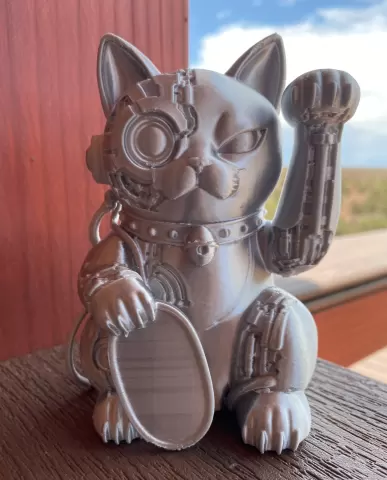Japanese Cyborg Good Luck Kitty - Mecha Maneki Neko