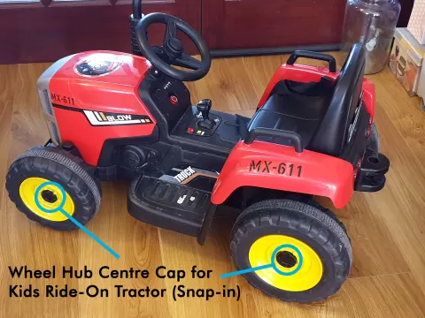 Wheel Hub Centre Cap for Kids Ride-On Tractor (Snap-in)