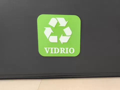 Placa Reciclaje VIDRIO IKEA TRONES