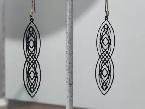 Aretes Nudo Infinito del Crepúsculo