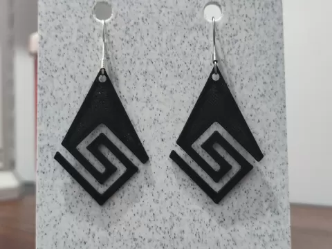 Aretes Greca Onyx