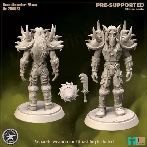 Night Elf Warrior Tier1 by My3DPrintForge