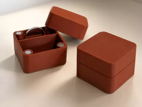 Caixa Magnética Minimalista para Anéis