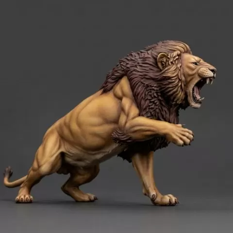 Attacking Lion 3D