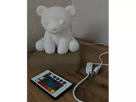 Knitted Polar Bear (3DFluffies) Lamp