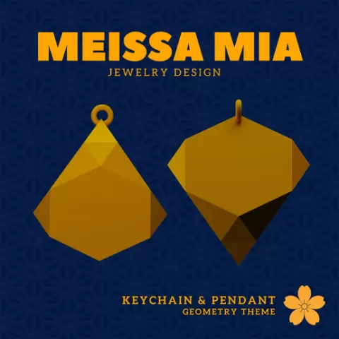 01. Rectified Truncated Tetrahedron Keychain – 26. Rectified Archimedean Solids Stencil Pendant and Keychain - 3D Print File for Geometric Keychain & Pendant - Girl's Fashion Accessories