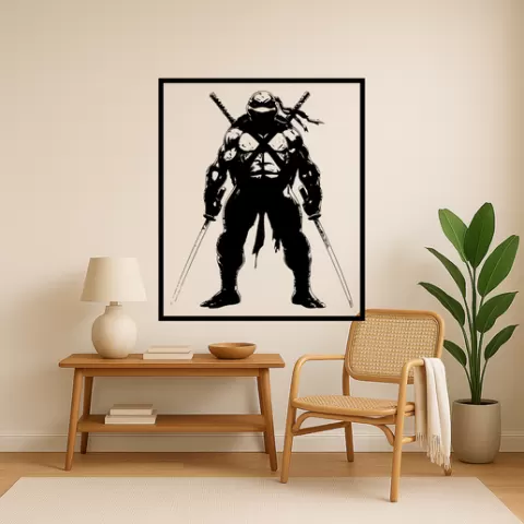 Leonardo from the Teenage Mutant Ninja Turtles Leonardo From The Teenage Mutant Ninja Turtles Leo Wall Art Framed