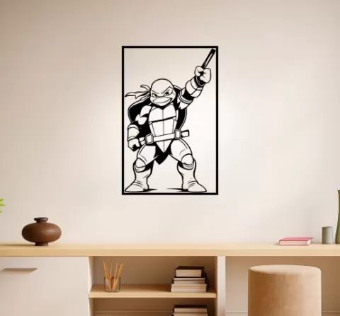 Leonardo from the Teenage Mutant Ninja Turtles Leonardo From The Teenage Mutant Ninja Turtles Don Wall Art Framed