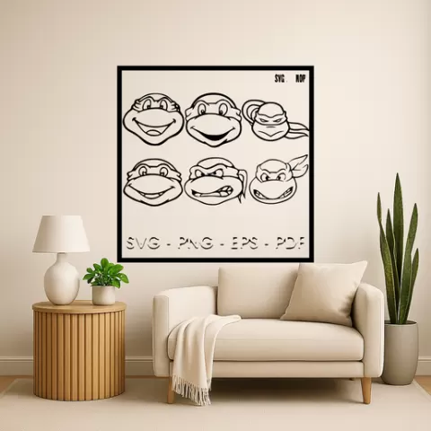 Leonardo from the Teenage Mutant Ninja Turtles Leonardo From The Teenage Mutant Ninja Turtles Tur Wall Art Framed