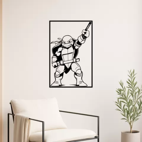 Leonardo from the Teenage Mutant Ninja Turtles Leonardo From The Teenage Mutant Ninja Turtles Tee Wall Art Framed