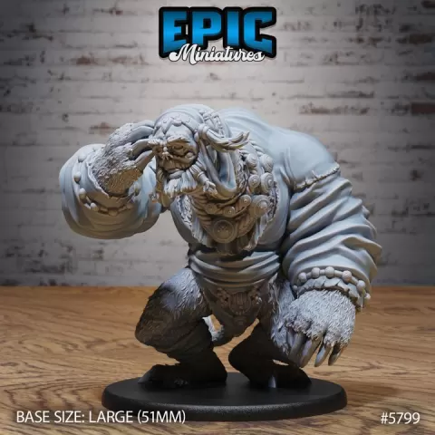 Giant Sloth Nomad / Carnival Artist / Funfair Performer / Circus Resident / Fairground Worker / Attraction Encounter by Epic-Miniatures