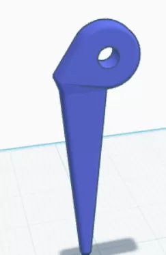 Climbing piton keychain v2