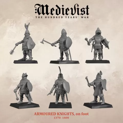 Armoured knights on foot, late 14th century by Medievist: Miniature & Games