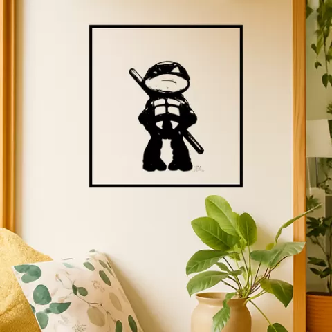 Leonardo from the Teenage Mutant Ninja Turtles Leonardo From The Teenage Mutant Ninja Turtles Tee Wall Art Framed