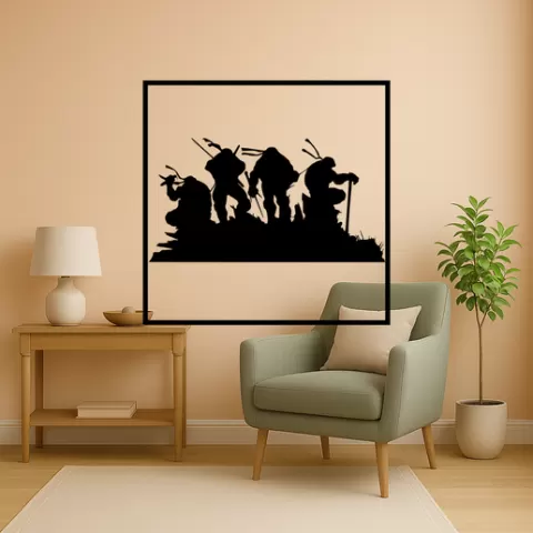 Leonardo from the Teenage Mutant Ninja Turtles Leonardo From The Teenage Mutant Ninja Turtles Swo Wall Art Framed
