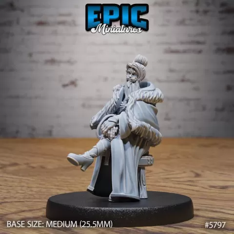 Bearded Lady Sitting / Carnival Artist / Funfair Performer / Circus Resident / Fairground Worker / Attraction Encounter by Epic-Miniatures