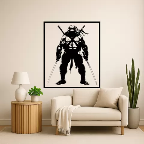 Leonardo from the Teenage Mutant Ninja Turtles Leonardo From The Teenage Mutant Ninja Turtles Roc Wall Art Framed